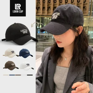 MŨ NÓN LƯỠI TRAI HAMPTONS LORIN CAP PHONG CÁCH HÀN QUỐC VẢI KAKI COTTON SIZE 52-64cm