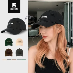 MŨ NÓN LƯỠI TRAI ATOM LORIN CAP PHONG CÁCH BASIC CHE NẮNG TỐT VẢI KAKI COTTON SIZE 52-64cm